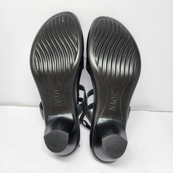 Naot Womens size 8 Sandals Black Leather Studded EU 39 US - Picture 9 of 11